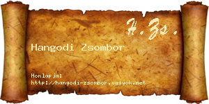 Hangodi Zsombor névjegykártya
